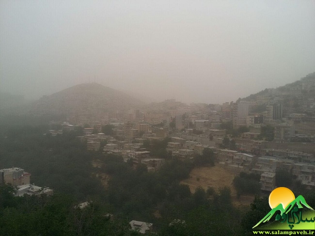 گرد و غبار شدید پاوه را فرا گرفت/ ورود توده جدید گرد و غبار از مرزهای استان